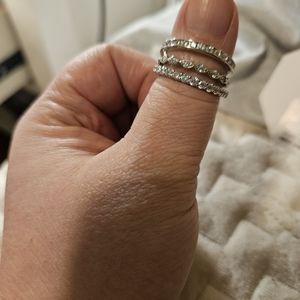 BP farmouse ring sz.9 Diamond cubic zirconia SS